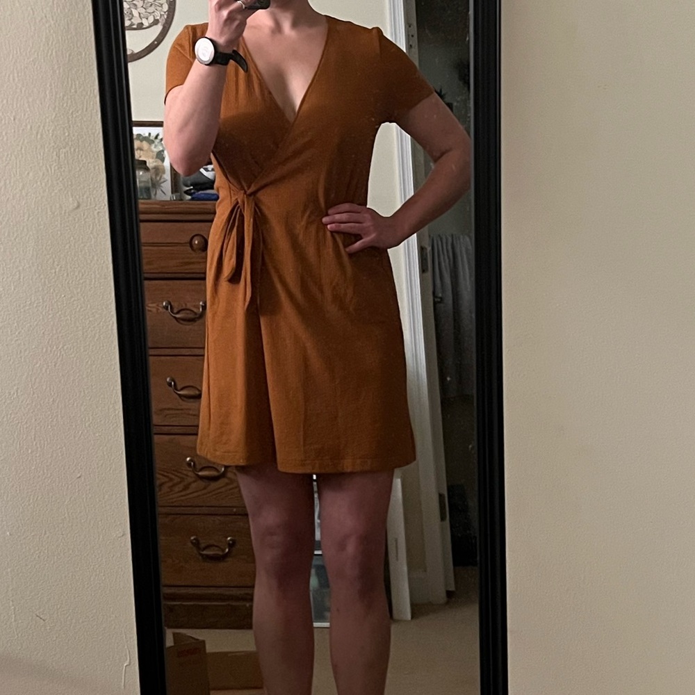 New size M Rustic orange wrap dress